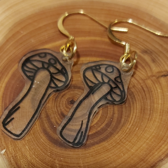 3 for 20 Handmade Mushroom Earrings - Picture 2 of 2